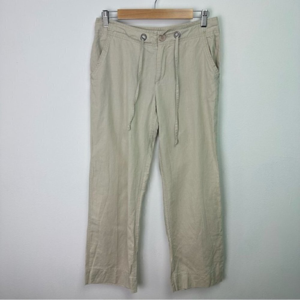 Columbia Drawstring Hiking Pant Size 6 Women’s Flat Front Tan